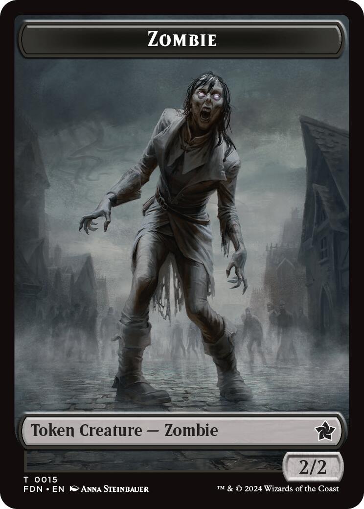 Goblin // Zombie Doubled-Sided Token [Foundations Tokens] | L.A. Mood Comics and Games