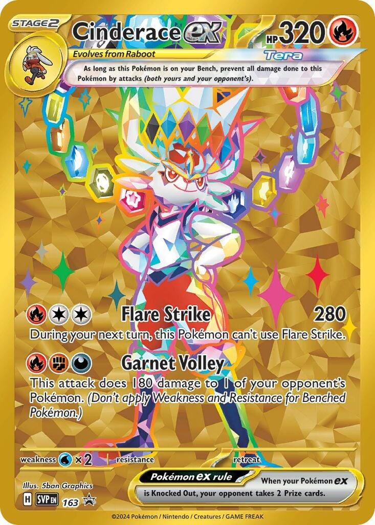 Cinderace ex (163) [Scarlet & Violet: Black Star Promos] | L.A. Mood Comics and Games