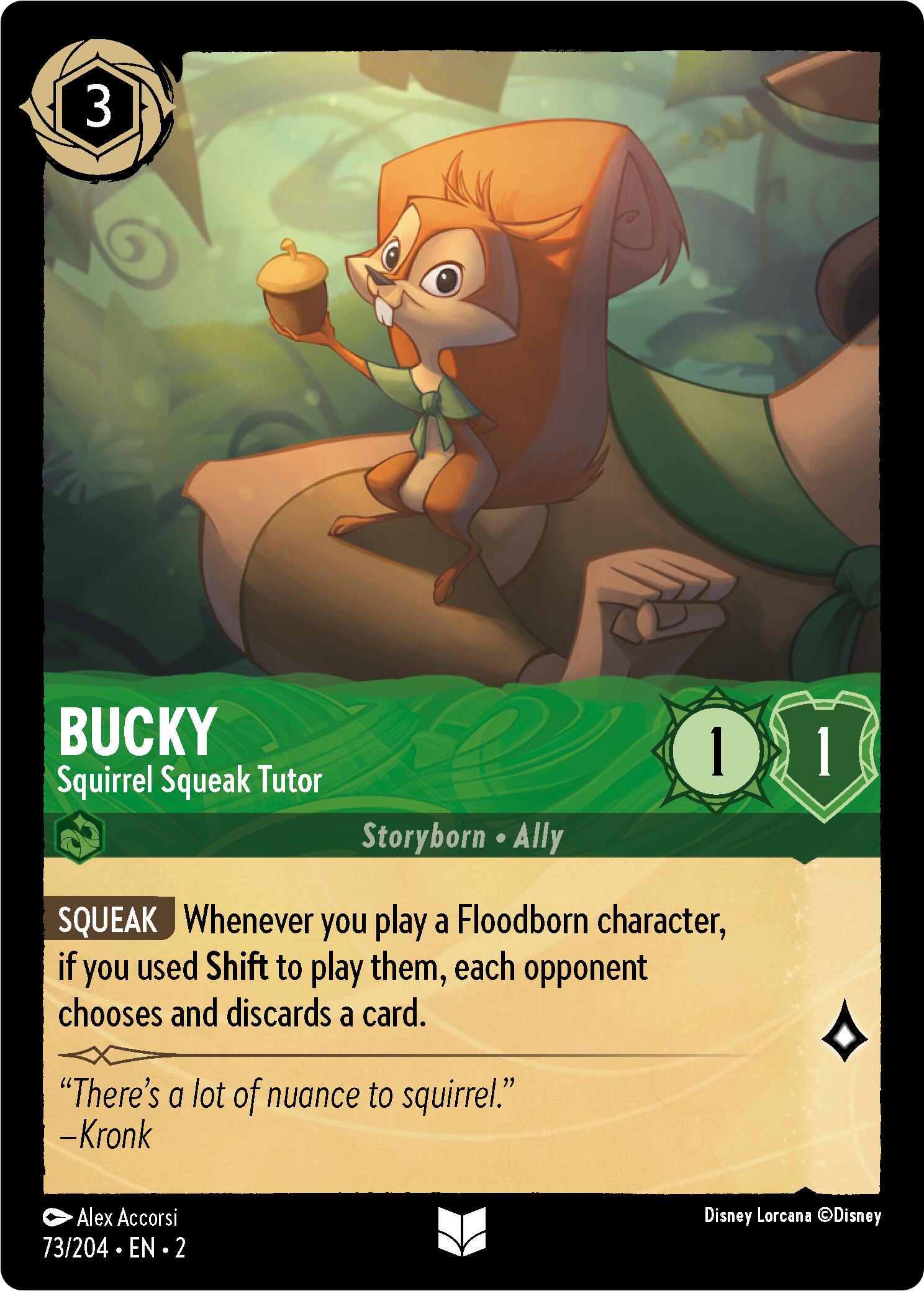 Bucky - Squirrel Squeak Tutor (Errata Version) (73/204) [Rise of the Floodborn] | L.A. Mood Comics and Games