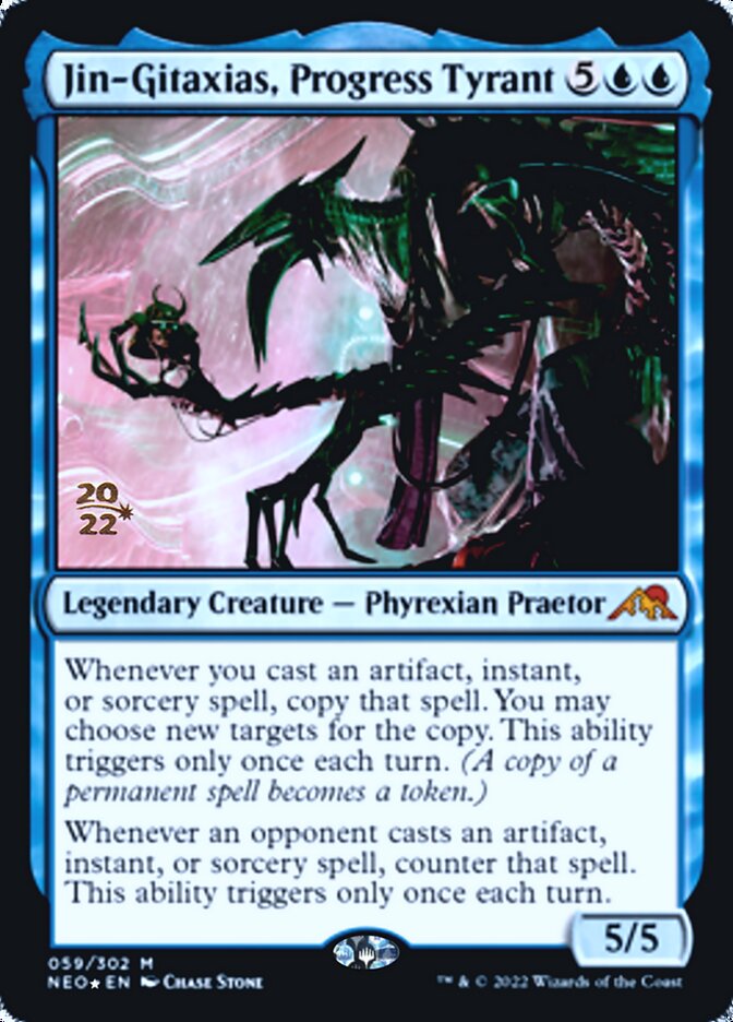 Jin-Gitaxias, Progress Tyrant [Kamigawa: Neon Dynasty Prerelease Promos] | L.A. Mood Comics and Games