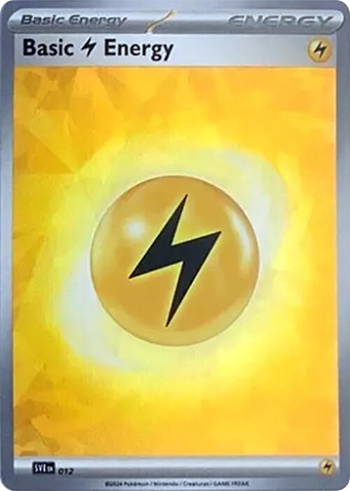 Basic Lightning Energy (012) (Cracked Ice Holo) [Scarlet & Violet: Stellar Crown] | L.A. Mood Comics and Games