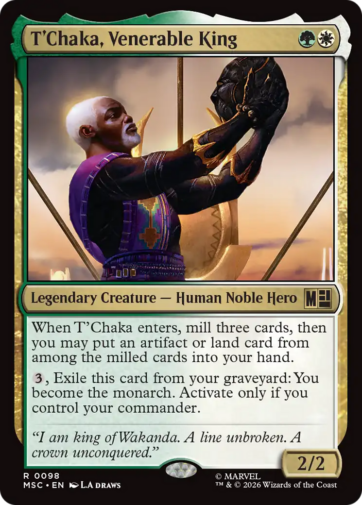 T'Chaka, Venerable King (Surge Foil) [Marvel Super Heroes Commander] | L.A. Mood Comics and Games