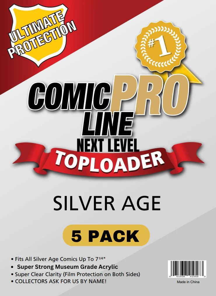 ComicPro Line Acrylic Top Loaders Silver | L.A. Mood Comics and Games