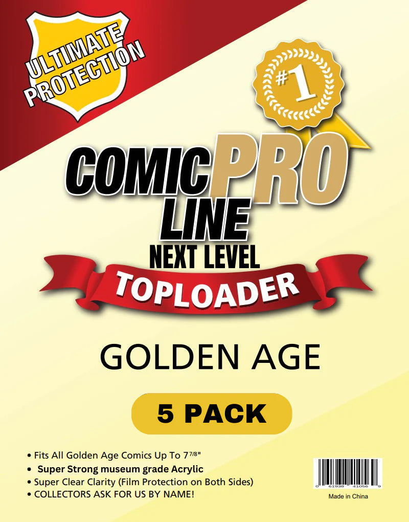 ComicPro Line Acrylic Top Loaders Golden | L.A. Mood Comics and Games