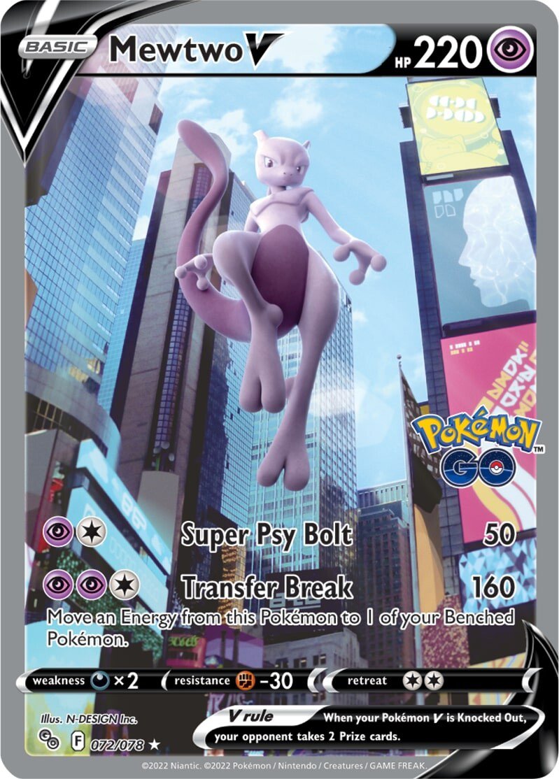 Mewtwo V (072/078) [Pokémon GO] | L.A. Mood Comics and Games