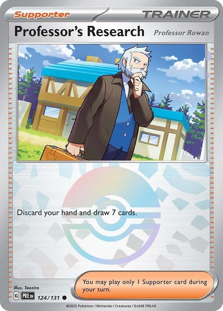 Professor's Research (124/131) [Professor Rowan] (Poke Ball Pattern) [Scarlet & Violet: Prismatic Evolutions] | L.A. Mood Comics and Games