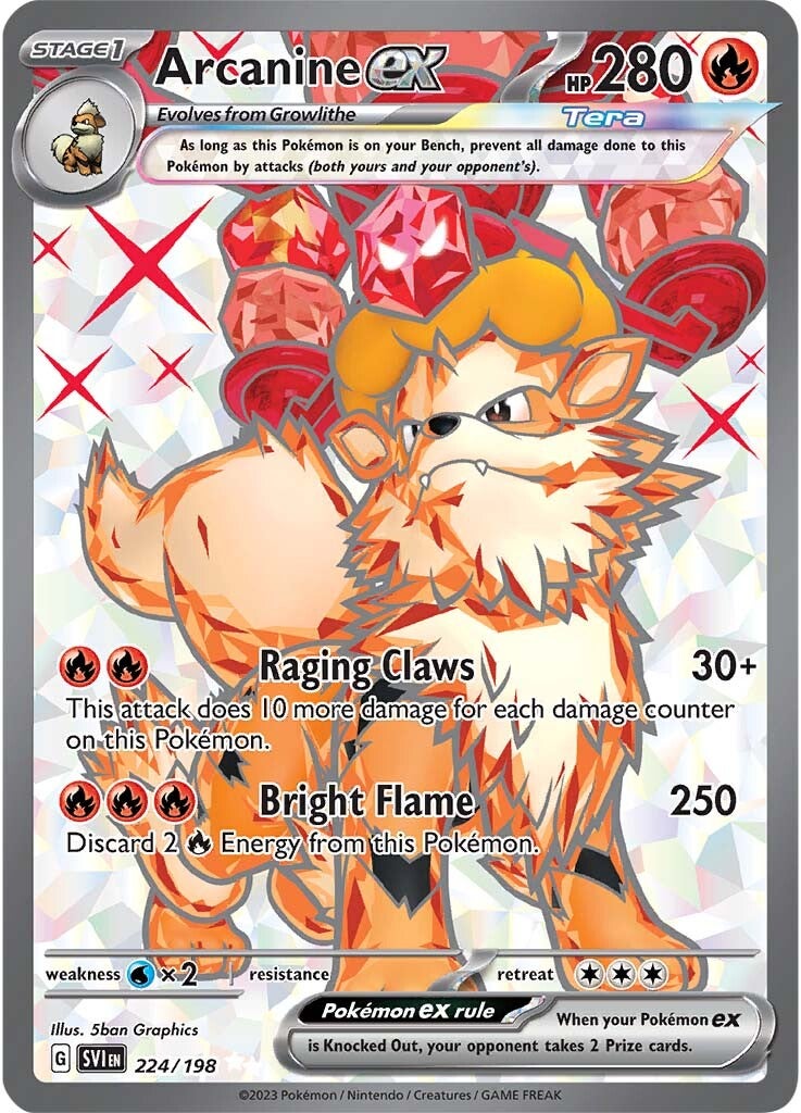 Arcanine ex (224/198) [Scarlet & Violet: Base Set] | L.A. Mood Comics and Games