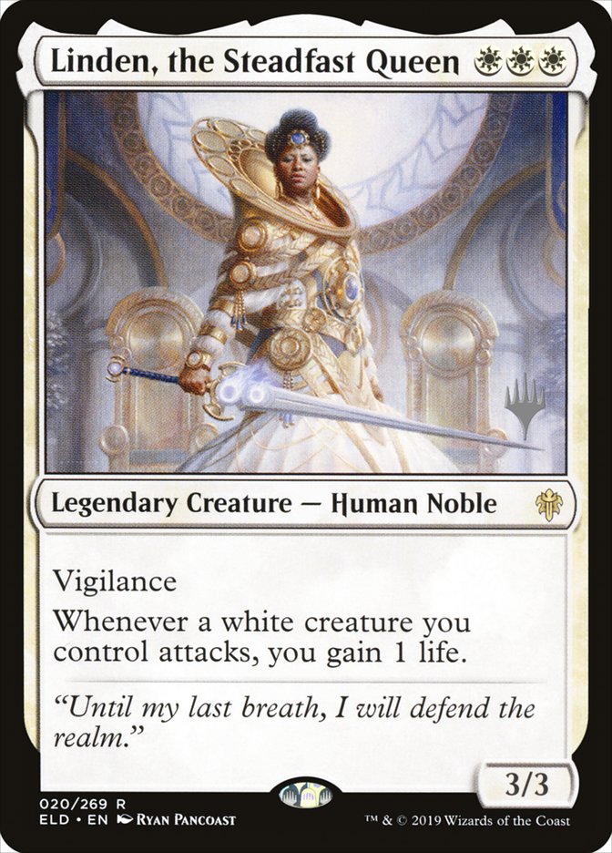 Linden, the Steadfast Queen (Promo Pack) [Throne of Eldraine Promos] | L.A. Mood Comics and Games
