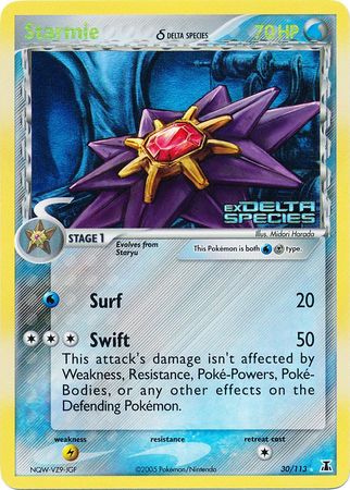 Starmie (30/113) (Delta Species) (Stamped) [EX: Delta Species] | L.A. Mood Comics and Games