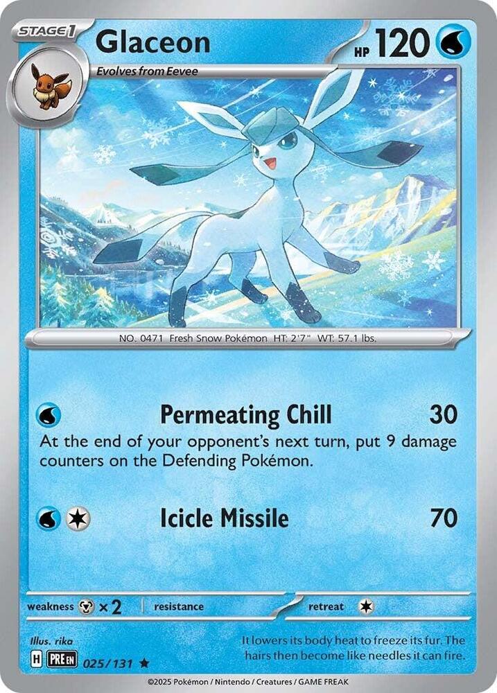 Glaceon (025/131) [Scarlet & Violet: Prismatic Evolutions] | L.A. Mood Comics and Games