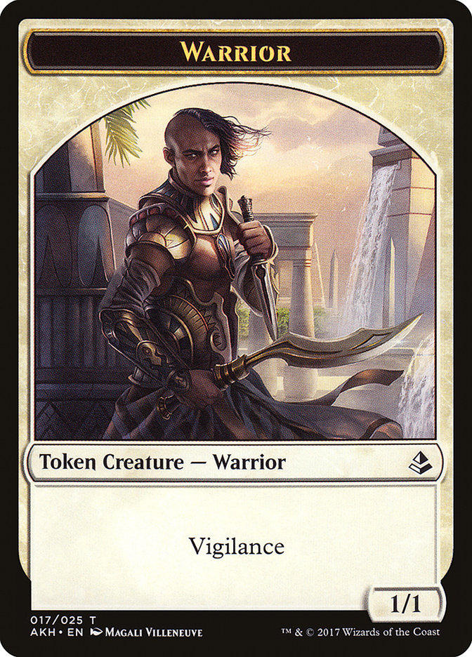 Warrior // Labyrinth Guardian Double-Sided Token [Amonkhet Tokens] | L.A. Mood Comics and Games