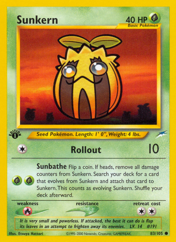 Sunkern (83/105) [Neo Destiny 1st Edition] | L.A. Mood Comics and Games