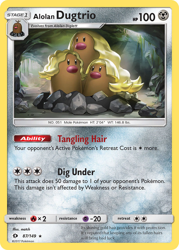 Alolan Dugtrio (87/149) [Sun & Moon: Base Set] | L.A. Mood Comics and Games