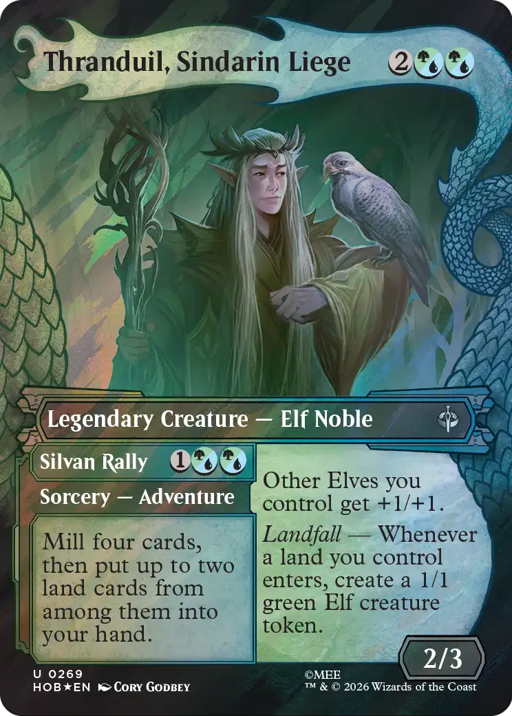 Thranduil, Sindarin Liege (Showcase) (Surge Foil) [The Hobbit] | L.A. Mood Comics and Games