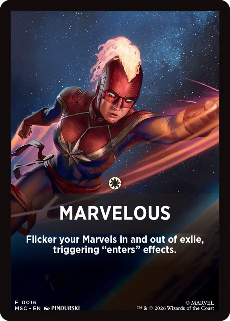 Marvelous Theme Card [Marvel Super Heroes Commander] | L.A. Mood Comics and Games