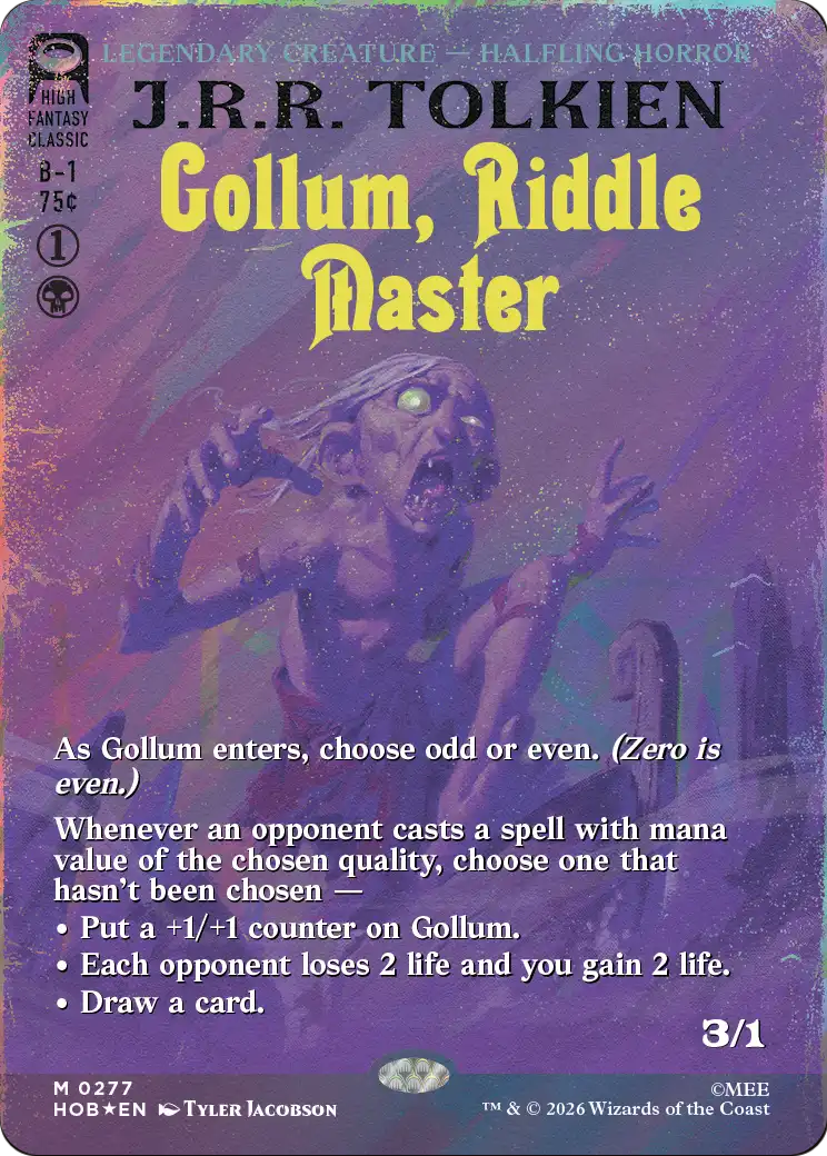 Gollum, Riddle Master (Borderless) (Surge Foil) [The Hobbit] | L.A. Mood Comics and Games