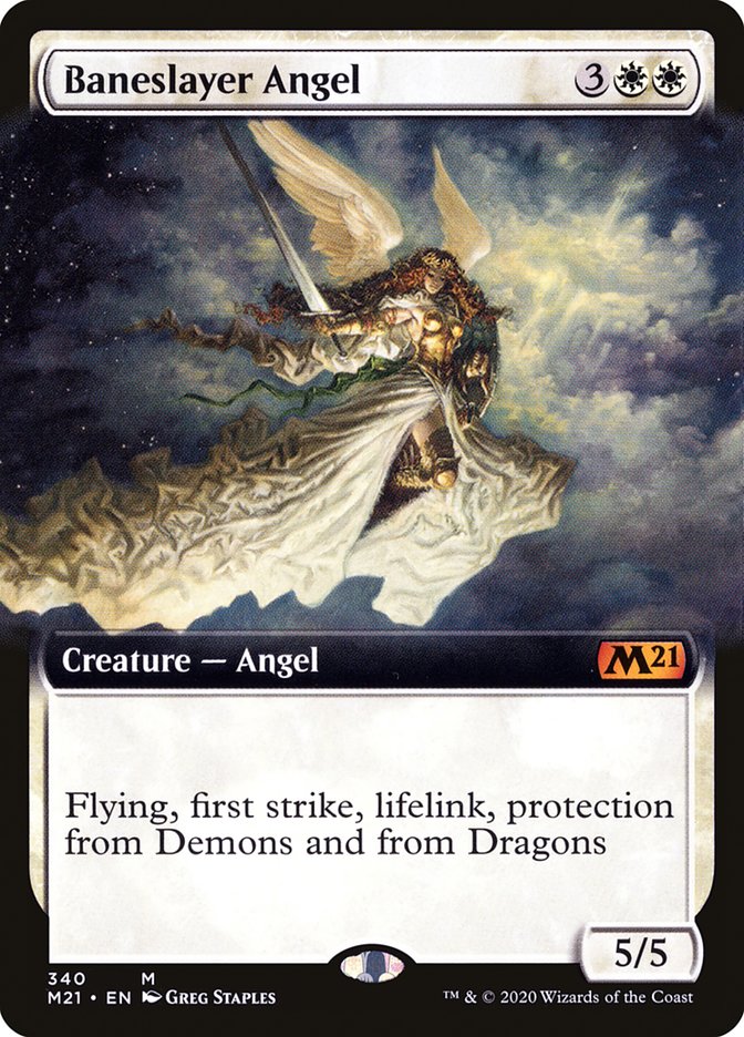 Baneslayer Angel (Extended Art) [Core Set 2021] | L.A. Mood Comics and Games
