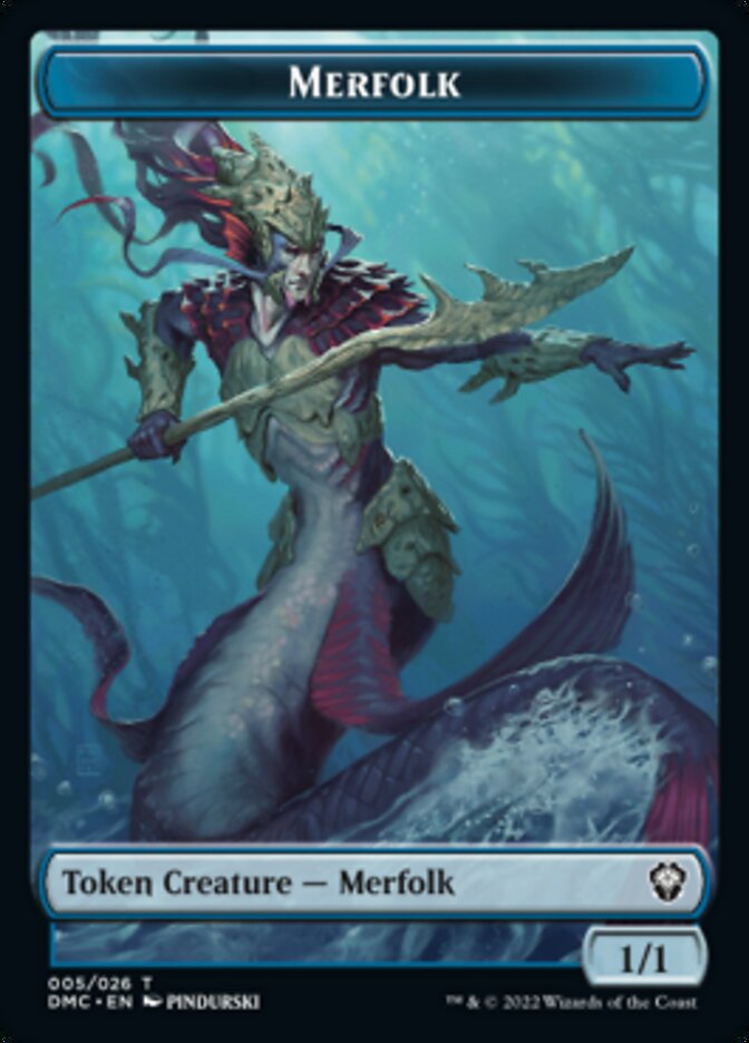 Bird (002) // Merfolk Double-Sided Token [Dominaria United Tokens] | L.A. Mood Comics and Games