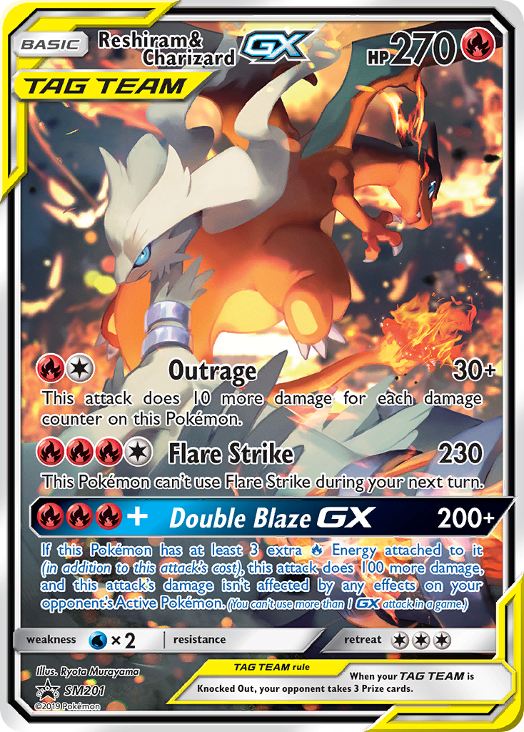 Reshiram & Charizard GX (SM201) [Sun & Moon: Black Star Promos] | L.A. Mood Comics and Games