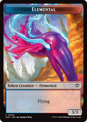 Elemental (0002) // Treasure Double-Sided Token [Secrets of Strixhaven Tokens] | L.A. Mood Comics and Games