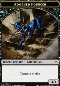 Adorned Pouncer // Warrior Double-Sided Token [Hour of Devastation Tokens] | L.A. Mood Comics and Games