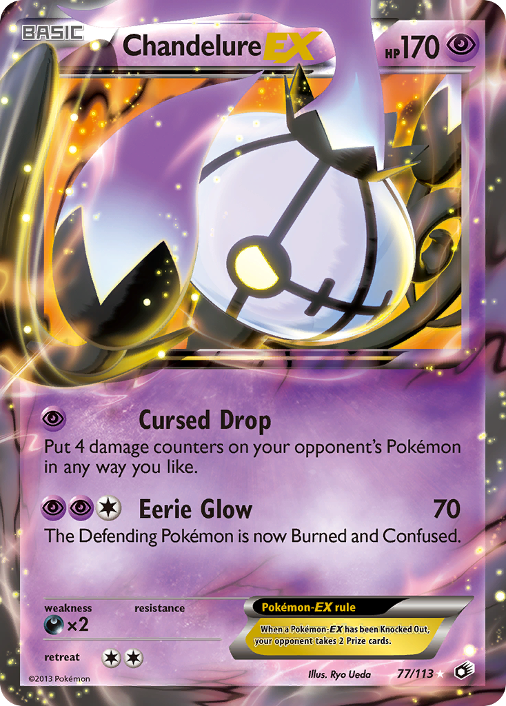 Chandelure EX (77/113) [Black & White: Legendary Treasures] | L.A. Mood Comics and Games