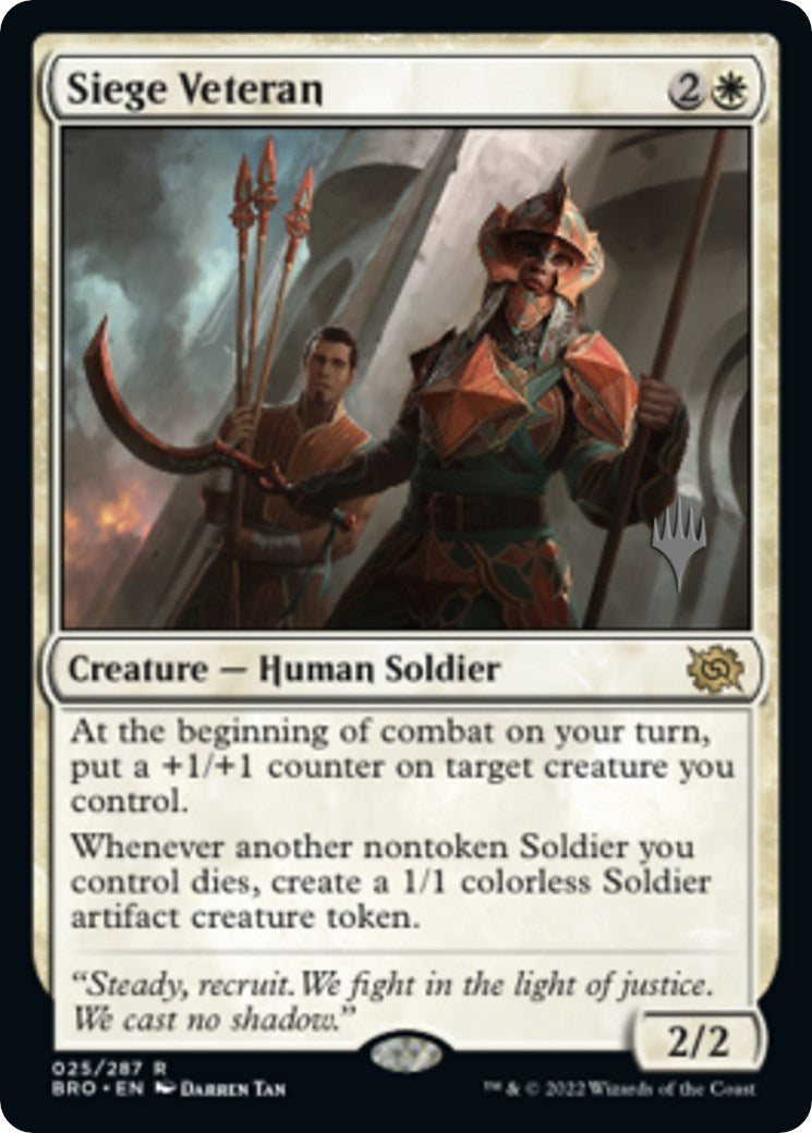 Siege Veteran (Promo Pack) [The Brothers' War Promos] | L.A. Mood Comics and Games