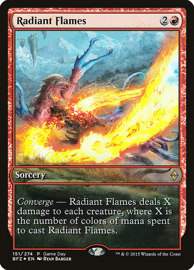 Radiant Flames (Game Day) [Battle for Zendikar Promos] | L.A. Mood Comics and Games