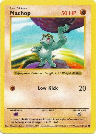 Machop (52/102) [Base Set Shadowless Unlimited] | L.A. Mood Comics and Games