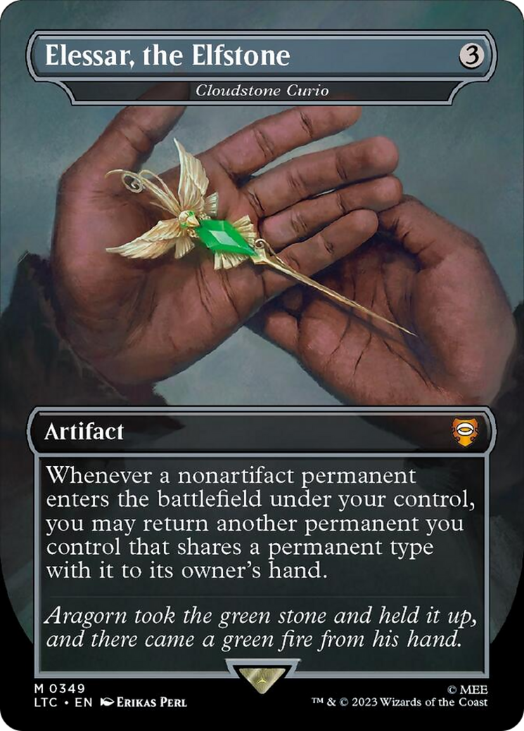 Cloudstone Curio - Elessar, the Elfstone (Borderless) [The Lord of the Rings: Tales of Middle-Earth Commander] | L.A. Mood Comics and Games