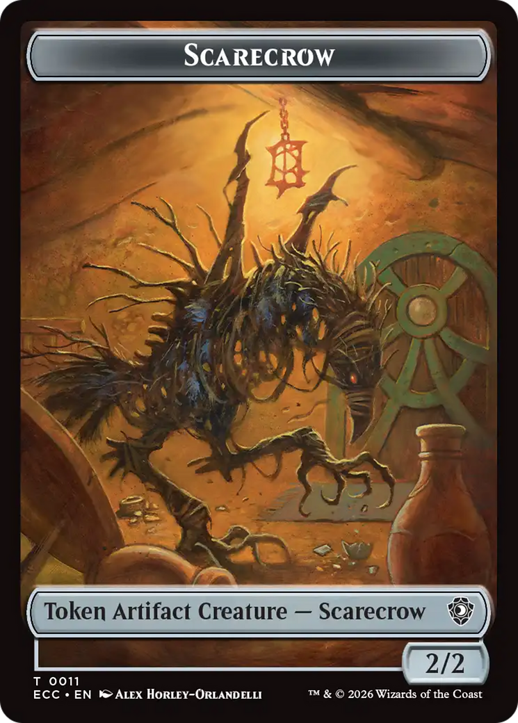Saproling // Scarecrow Double-Sided Token [Lorwyn Eclipsed Tokens] | L.A. Mood Comics and Games