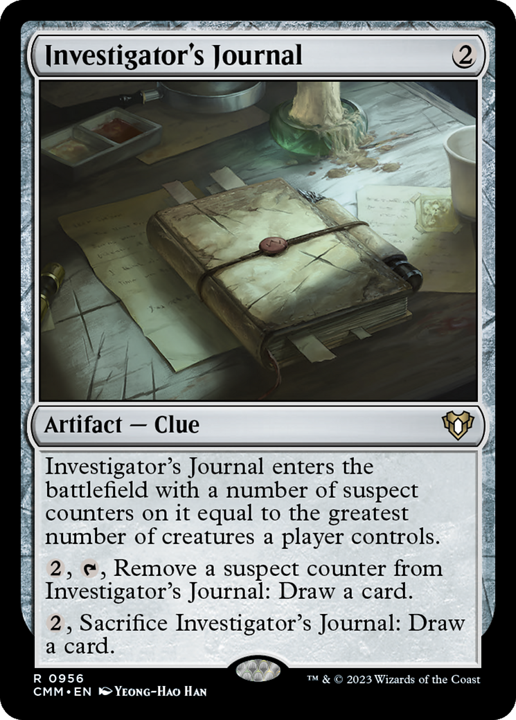 Investigator's Journal [Commander Masters] | L.A. Mood Comics and Games