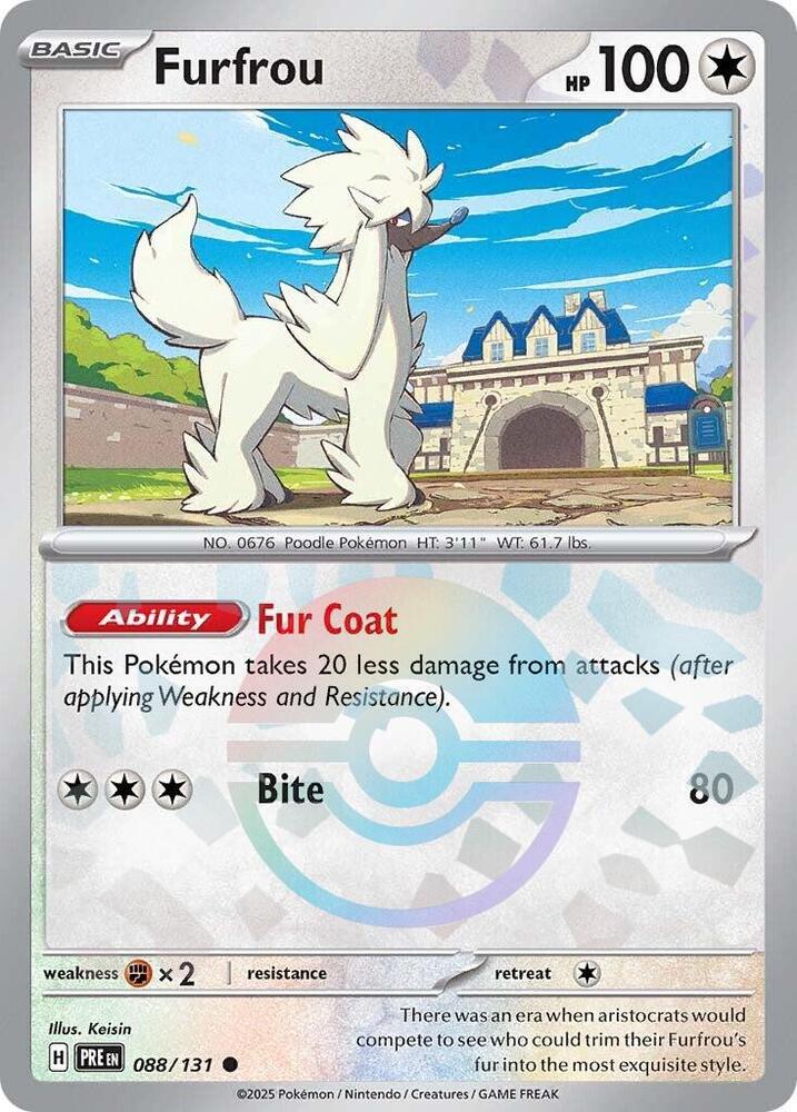 Furfrou (088/131) (Poke Ball Pattern) [Scarlet & Violet: Prismatic Evolutions] | L.A. Mood Comics and Games