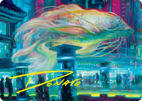 Skyswimmer Koi Art Card (Gold-Stamped Signature) [Kamigawa: Neon Dynasty Art Series] | L.A. Mood Comics and Games