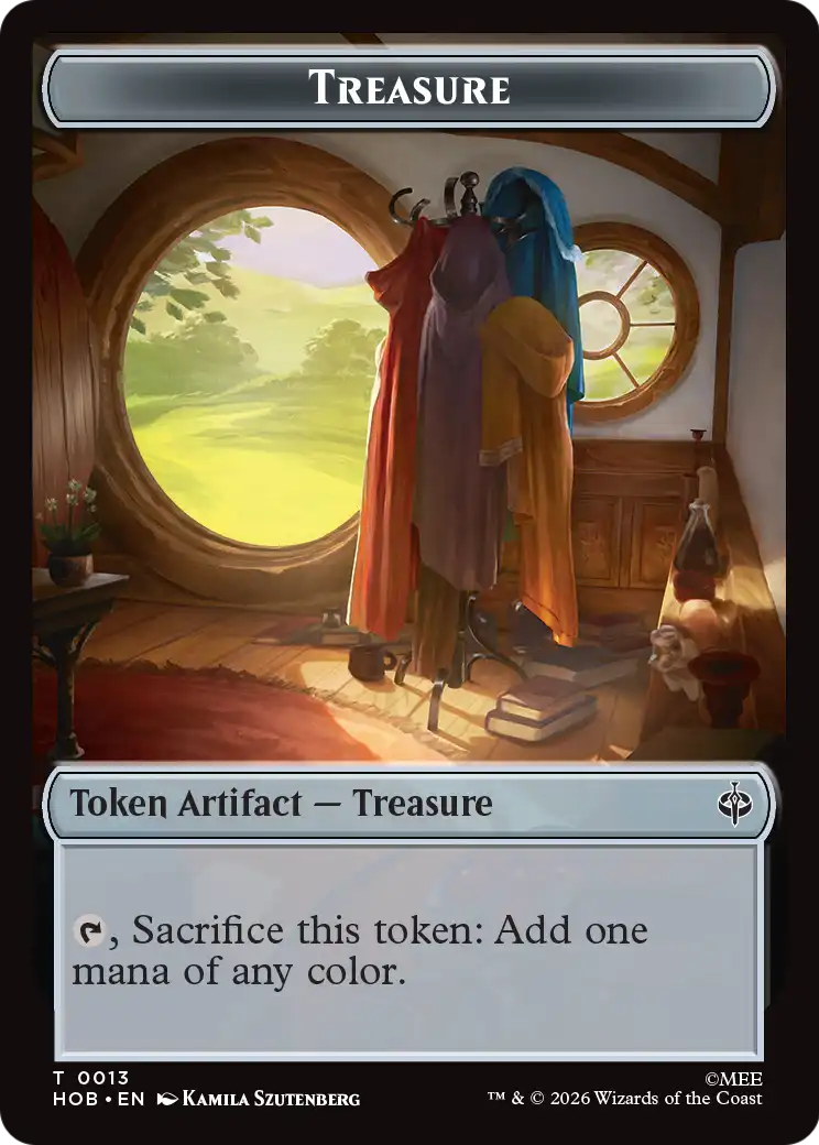 Elf // Treasure (0013) Double-Sided Token [The Hobbit Tokens] | L.A. Mood Comics and Games