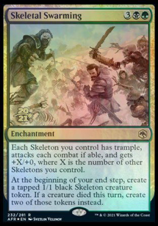 Skeletal Swarming [Dungeons & Dragons: Adventures in the Forgotten Realms Prerelease Promos] | L.A. Mood Comics and Games