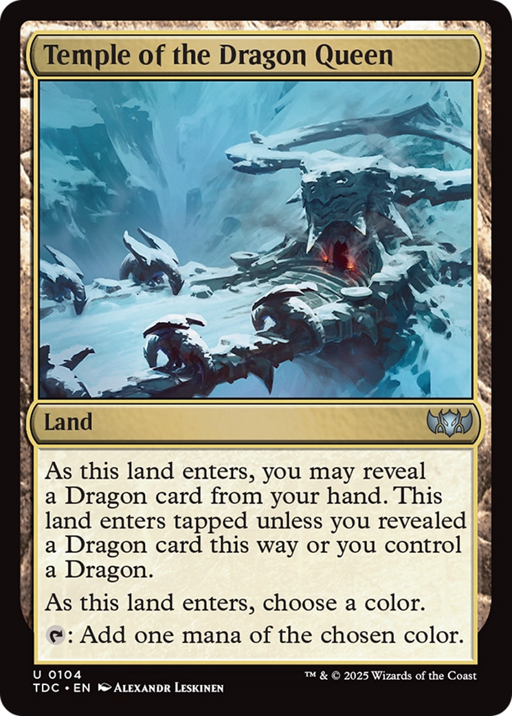 Temple of the Dragon Queen [Tarkir: Dragonstorm Commander] | L.A. Mood Comics and Games