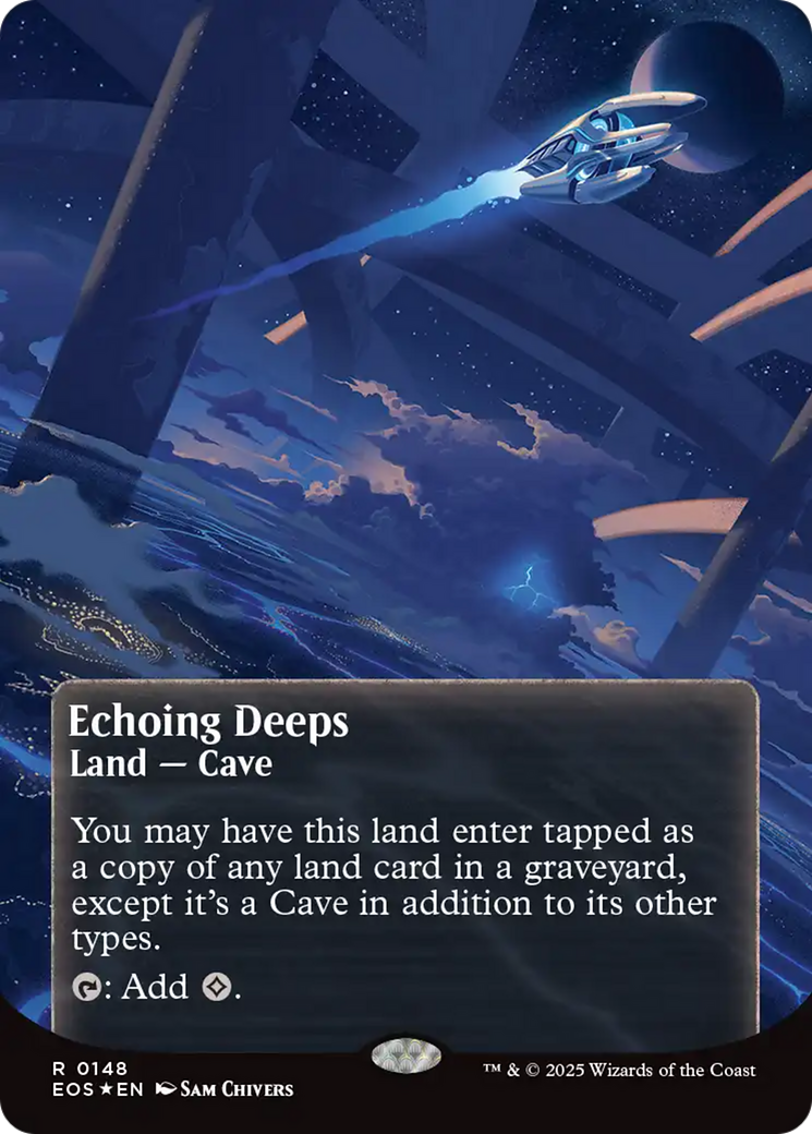 Echoing Deeps (0148) (Borderless) (Galaxy Foil) [Edge of Eternities: Stellar Sights] | L.A. Mood Comics and Games
