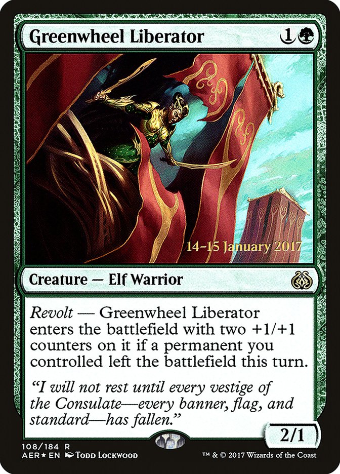 Greenwheel Liberator [Aether Revolt Prerelease Promos] | L.A. Mood Comics and Games