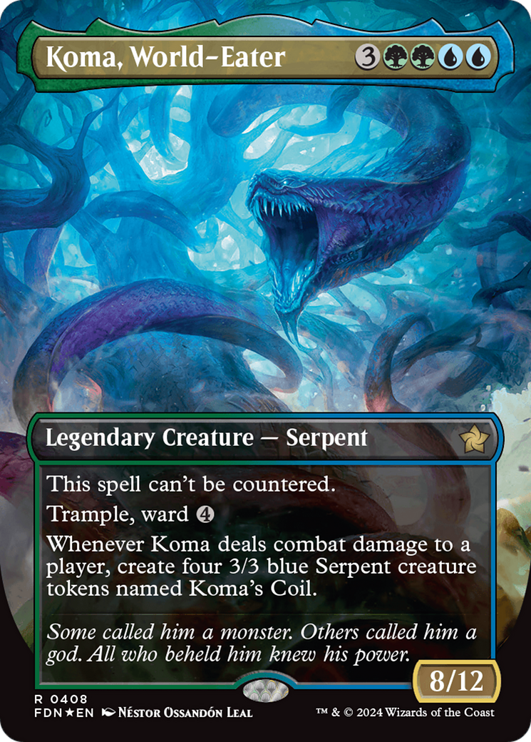 Koma, World-Eater (Borderless) (Mana Foil) [Foundations] | L.A. Mood Comics and Games