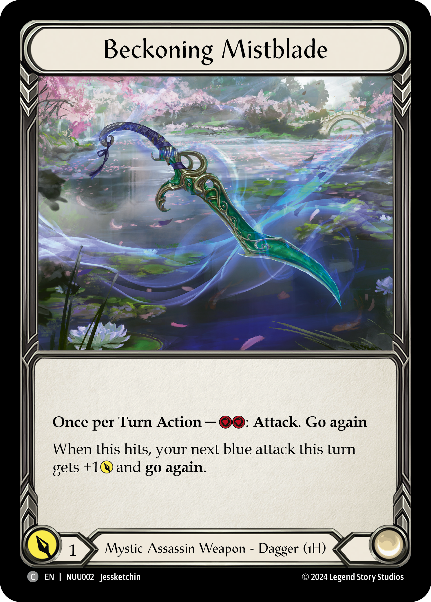 Beckoning Mistblade [NUU002] (Part the Mistveil Nuu Blitz Deck) | L.A. Mood Comics and Games