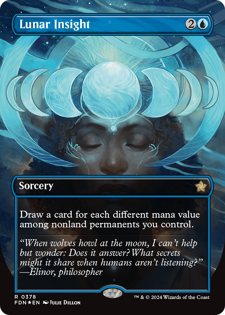 Lunar Insight (Borderless) (Mana Foil) [Foundations] | L.A. Mood Comics and Games