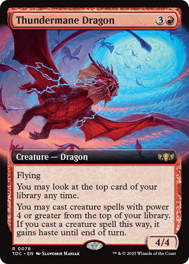 Thundermane Dragon (Extended Art) [Tarkir: Dragonstorm Commander] | L.A. Mood Comics and Games