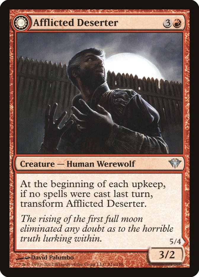 Afflicted Deserter // Werewolf Ransacker [Dark Ascension] | L.A. Mood Comics and Games