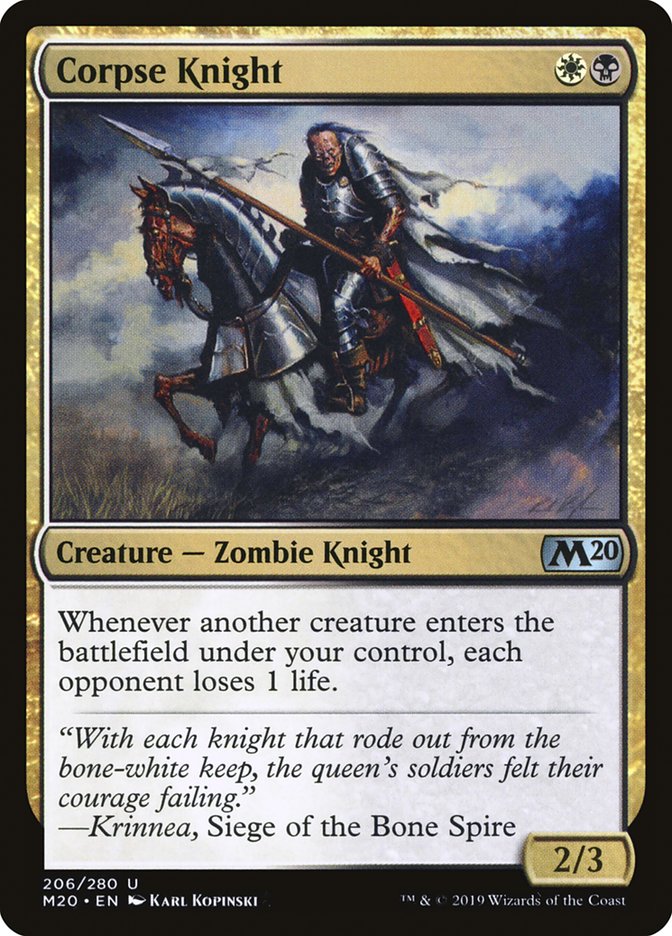 Corpse Knight (2/3) [Core Set 2020] | L.A. Mood Comics and Games
