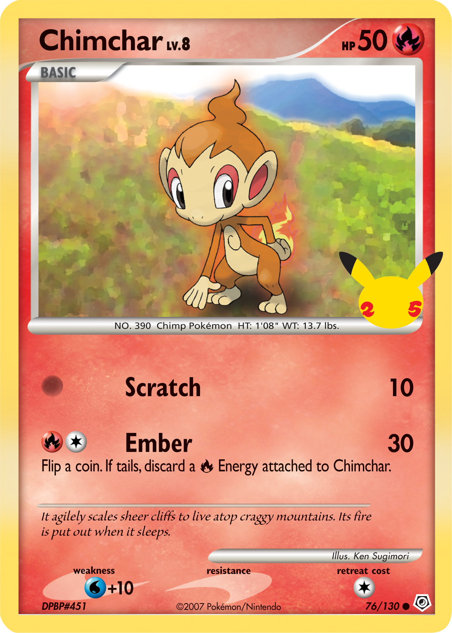 Chimchar (76/130) (Jumbo Card) [First Partner Pack] | L.A. Mood Comics and Games