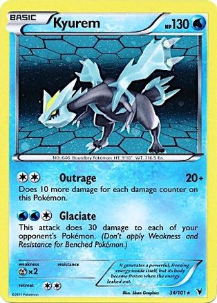 Kyurem (34/101) (Cosmos Holo) [Black & White: Noble Victories] | L.A. Mood Comics and Games