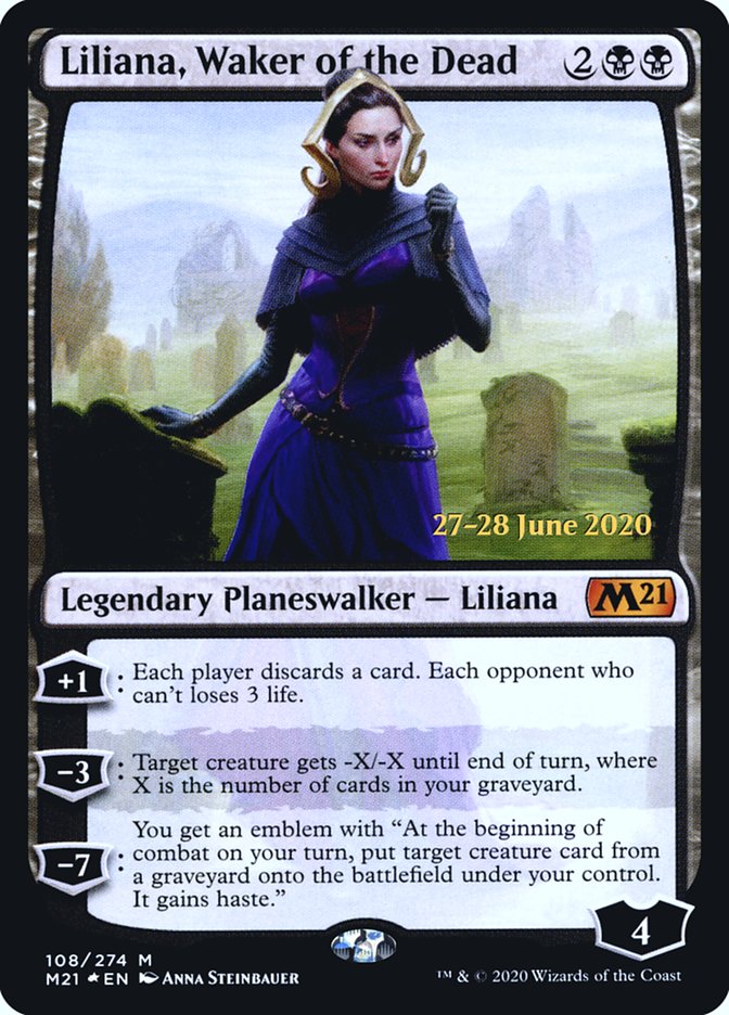 Liliana, Waker of the Dead [Core Set 2021 Prerelease Promos] | L.A. Mood Comics and Games