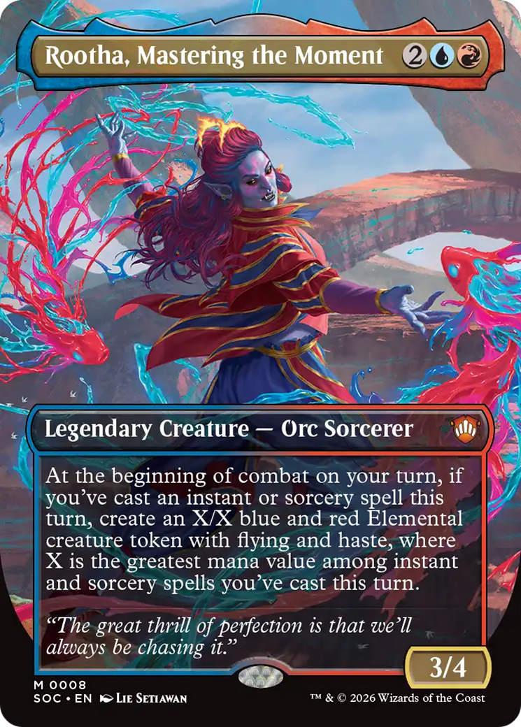 Rootha, Mastering the Moment (Borderless) [Secrets of Strixhaven Commander] | L.A. Mood Comics and Games