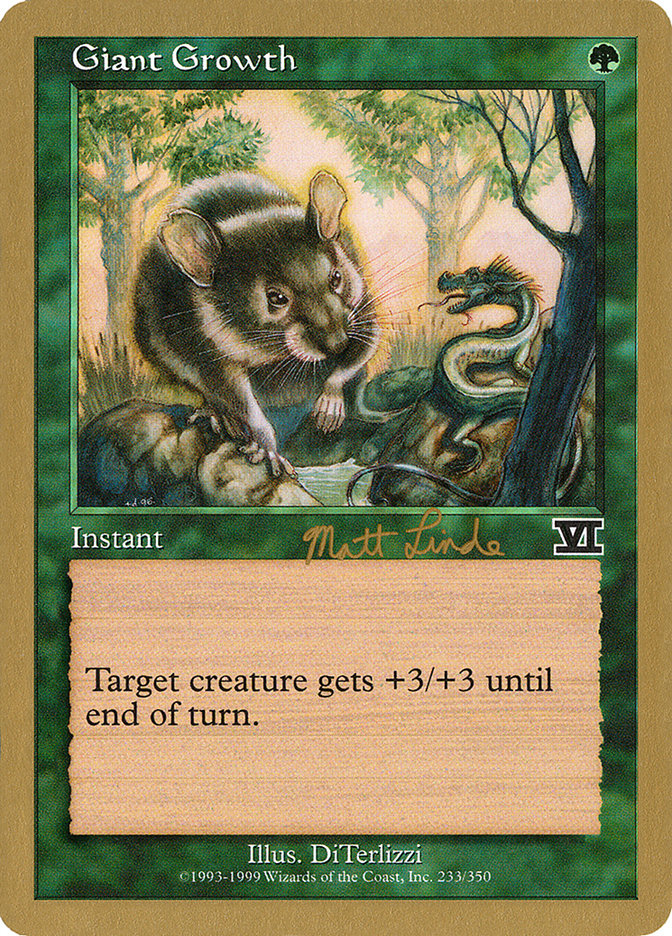 Giant Growth (Matt Linde) [World Championship Decks 1999] | L.A. Mood Comics and Games